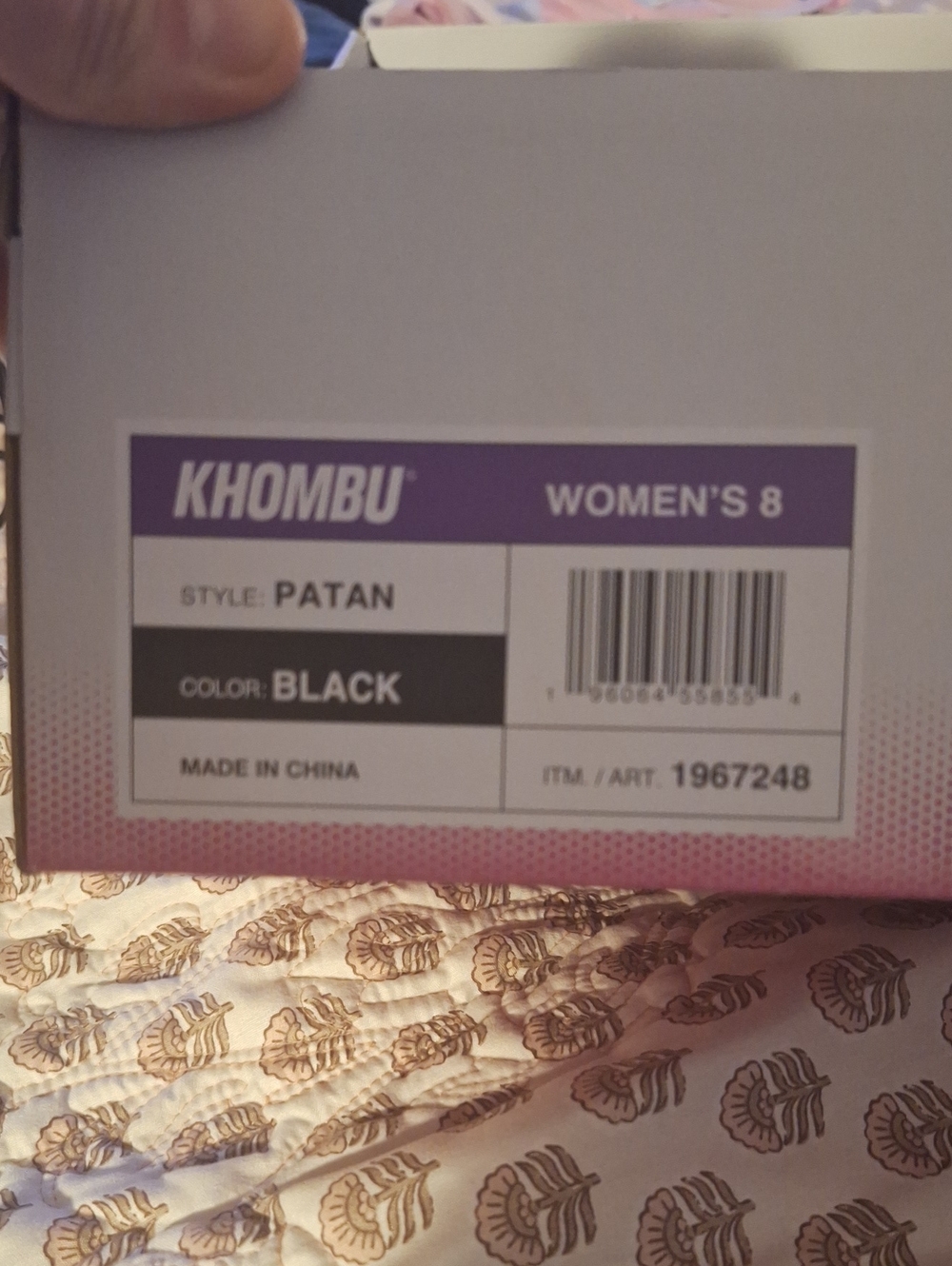 Khombu Patan Women's Shoes - Black and Purple Box Label
